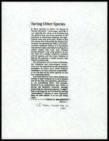 Saving other species, L.A. Times (1 item)