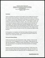 Statement, field hearing for green technologies for societal benefit (5 items)