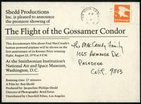 Gossamer Condor: Shedd production movie for NOVA PBS (89 items)