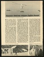Gossamer Albatross conquers English Channel, Flight International (2 items)