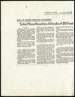 Will it cross English Channel, Los Angeles Times (1 item)