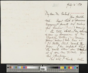 Thomas O. Lowe, letter, 1896-07-16, to Hamlin Garland