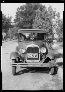 Ford coupe, Thomas E. Frandsen, owner and assured, Southern California, 1934