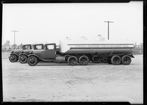 Union Motor Transport Company trucks, Southern California, 1931