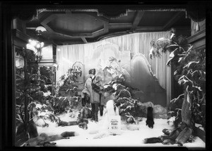 Fur window display, N.B. Blackstone Company, Southern California, 1927