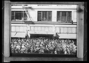 Composite of crowd, Broadway Department Store, Los Angeles, CA, 1930