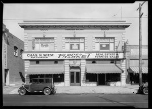 Store building on Western Avenue, auction studio, 630 North Western Avenue, Los Angeles, CA, 1929