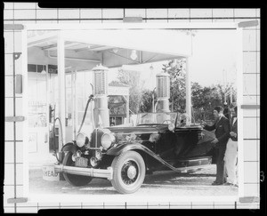 Packard at Gilmore Station, Southern Californa, 1932