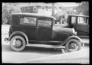 Ford Tudor sedan, H. M. Covey, assured, Southern California, 1932