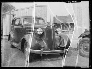 Chevrolet sedan, O'Connell vs Harwood, Southern California, 1936