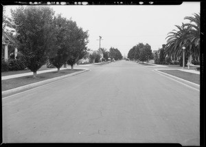 Intersection, Hickory Street & South Rimpau Boulevard, Peebles, assured, policy #1412637, Union Auto Insurance, Los Angeles, CA, 1931