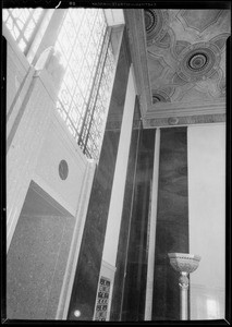 Detail shots of lobby of County Hospital, Los Angeles, CA, 1933