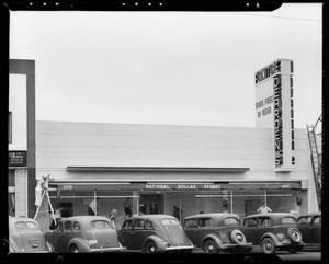 Exterior of Huntington Park store, Dearden Furniture and Appliances, 6315 Pacific Boulevard, Huntington Park, CA, 1940