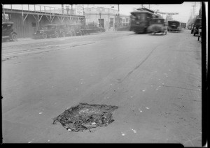 Ruts in the street, Southern California, 1925