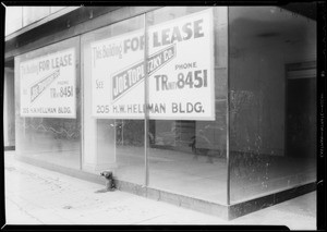 Interior of old Eastern Outfitting Co. building, Southern California, 1932