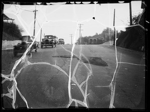 Scene of accident on Glendale Boulevard, Los Angeles, CA, 1936