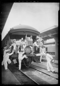 Hoover men at station, Southern California, 1926