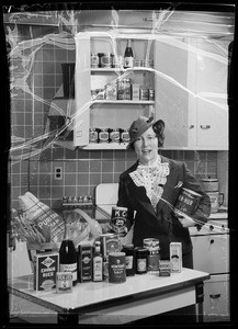 Miss Edwards does her shopping, Southern California, 1936