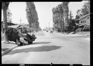 Intersection - West 2nd Street & South Kingsley Drive, scene of accident, Los Angeles, CA, 1933