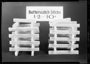 Old-fashioned butterscotch sticks, Southern California, 1934