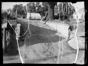 1935 Dodge truck and driveway, Southern California, 1935