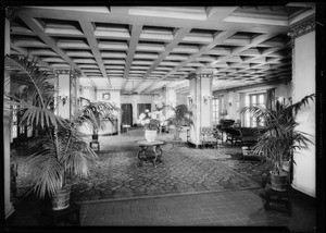 Interior & exterior views of Constance Hotel, Pasadena, CA, 1932