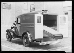 Bureau of Water & Power ambulance, Southern California, 1932