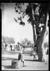 Artistic playground shot, Southern California, 1930