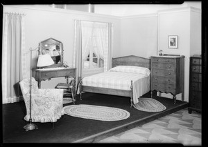 Bedroom setup, Southern California, 1931