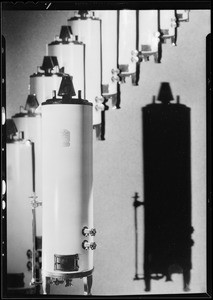 Composite of heaters, Papico Water Heater Co., Southern California, 1931