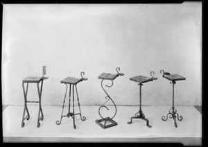 Tile top metal tables, Ricen Novelty Iron works, Southern California, 1930