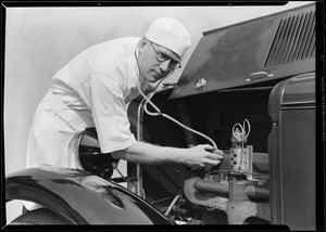 "Doc" McKean & stethoscope, Southern California, 1930