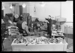 Instruments for sound effects, Southern California, 1931