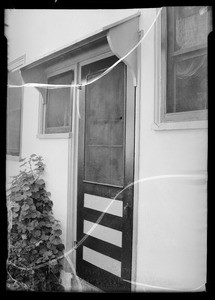 Screen door at 5630 La Mirada Avenue, Los Angeles, CA, 1935