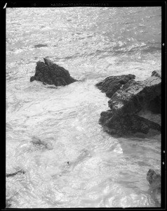 Breakers and waves on Roosevelt Highway, Southern California, 1931