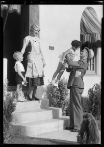 Family group on doorstep, Southern California, 1932