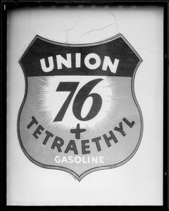 Various gasoline companies' signs, Southern California, 1935