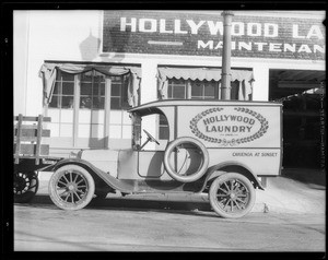 Hollywood Laundry truck, Southern California, 1932