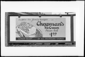 Chapman billboard, Southern California, 1932