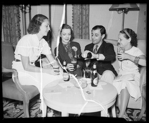 Group at Knickerbocker Hotel, 1714 Ivar Avenue, Los Angeles, CA, 1936