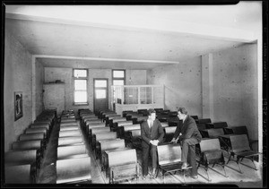 Garage, lecture room, etc., Southern California, 1928