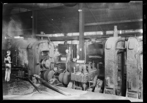 Interior of Columbia Steel Co. mills, Mr. Taylor, Assistant Superintendent, Torrance, CA, 1928