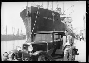 Mr. Young at Los Angeles Harbor, Southern California, 1933