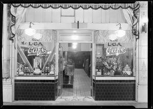 Cafe at 909 West 2nd Street, Southern California, 1930