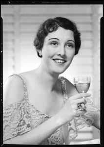 Dinner & cafe scenes, drinking wine, Southern California, 1935