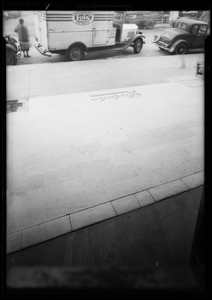 Floor at entrance to Ralph's grocery, 926 West 7th Street, Los Angeles, CA, 1935