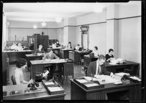 Office interiors, Southern California, 1932