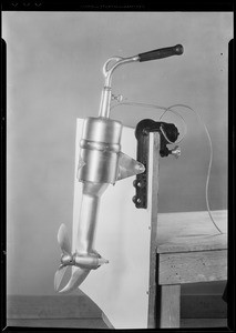 Outboard motor, Perfect Form Tie Manufacturing Co., Southern California, 1931