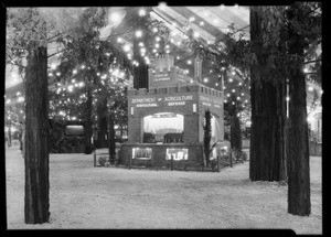 State of California agricultural booth, Southern California, 1930