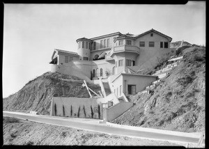 Houses on hillsides, Southern California, 1924